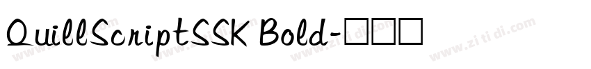 QuillScriptSSK Bold字体转换